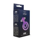 Imagen del anillo vibrador Ciro en silicona, con diseño ergonómico que se adapta al pene y testículos, y un cabezal vibrador que acaricia el clítoris para intensificar el placer.