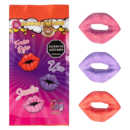Anillos comestibles en forma de labios