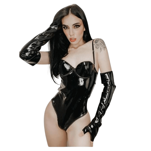 Body negro tipo latex