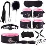 Kit de sado 10 p rosa con negro